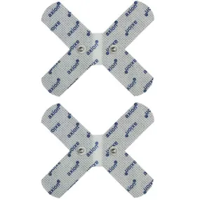 2 électrodes pour points douloureux 10x9 cm - bouton pression 3,5mm | axion