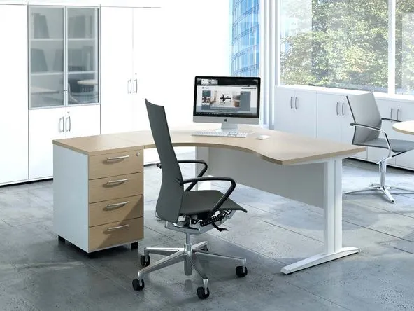 Bureau compact Evolis avec caisson - MDD