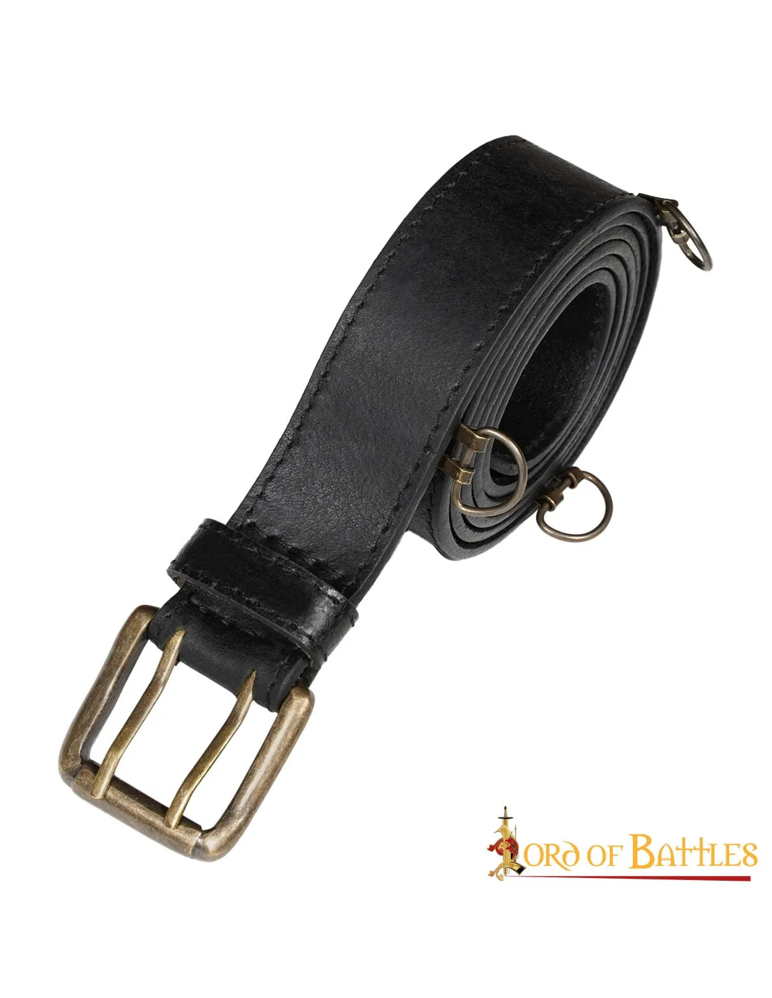 Ceinture médiévale fantaisie en cuir - Noir ⚔️ Boutique Épées