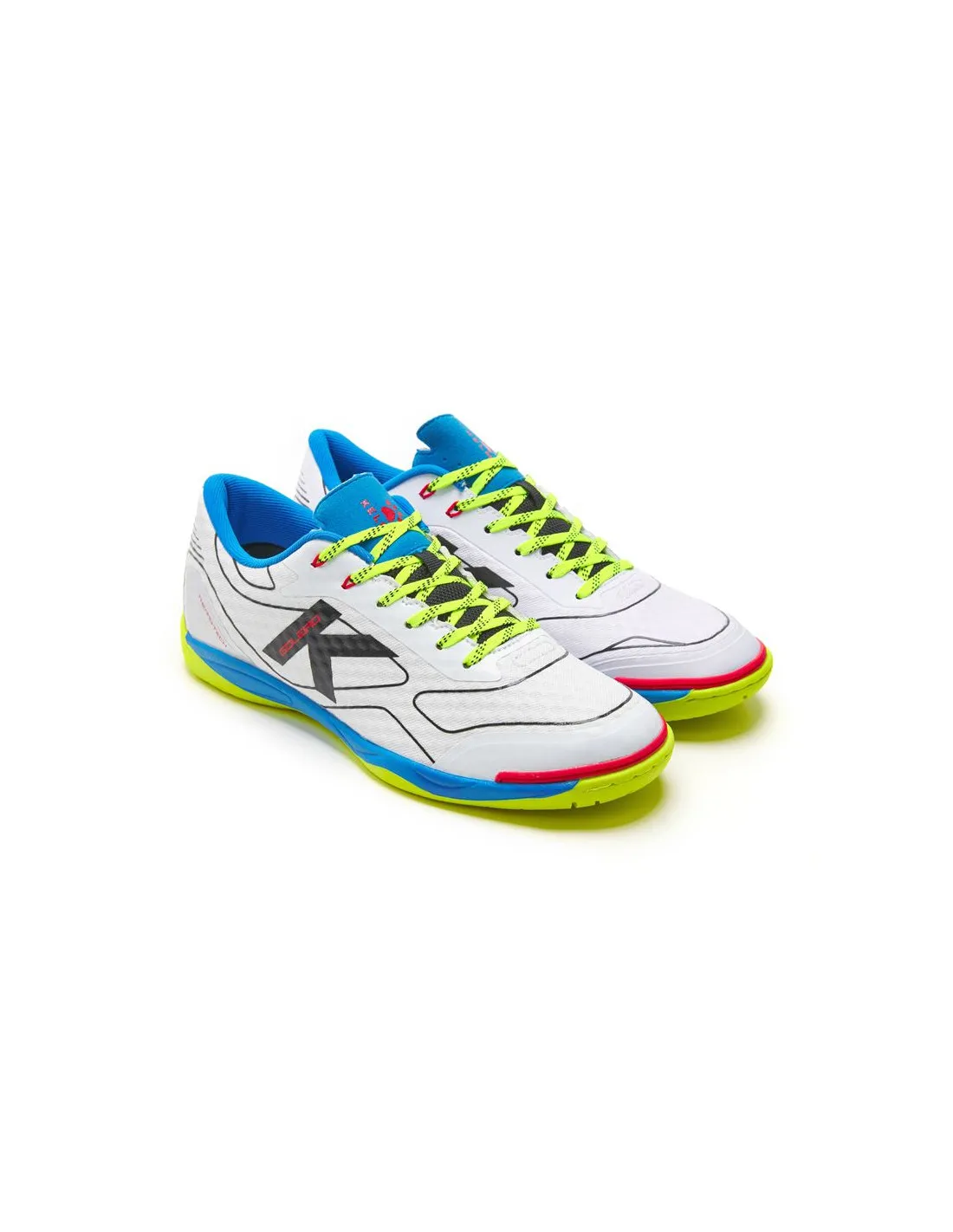 Chaussures de Football sala Kelme Goleiro blanc et bleu