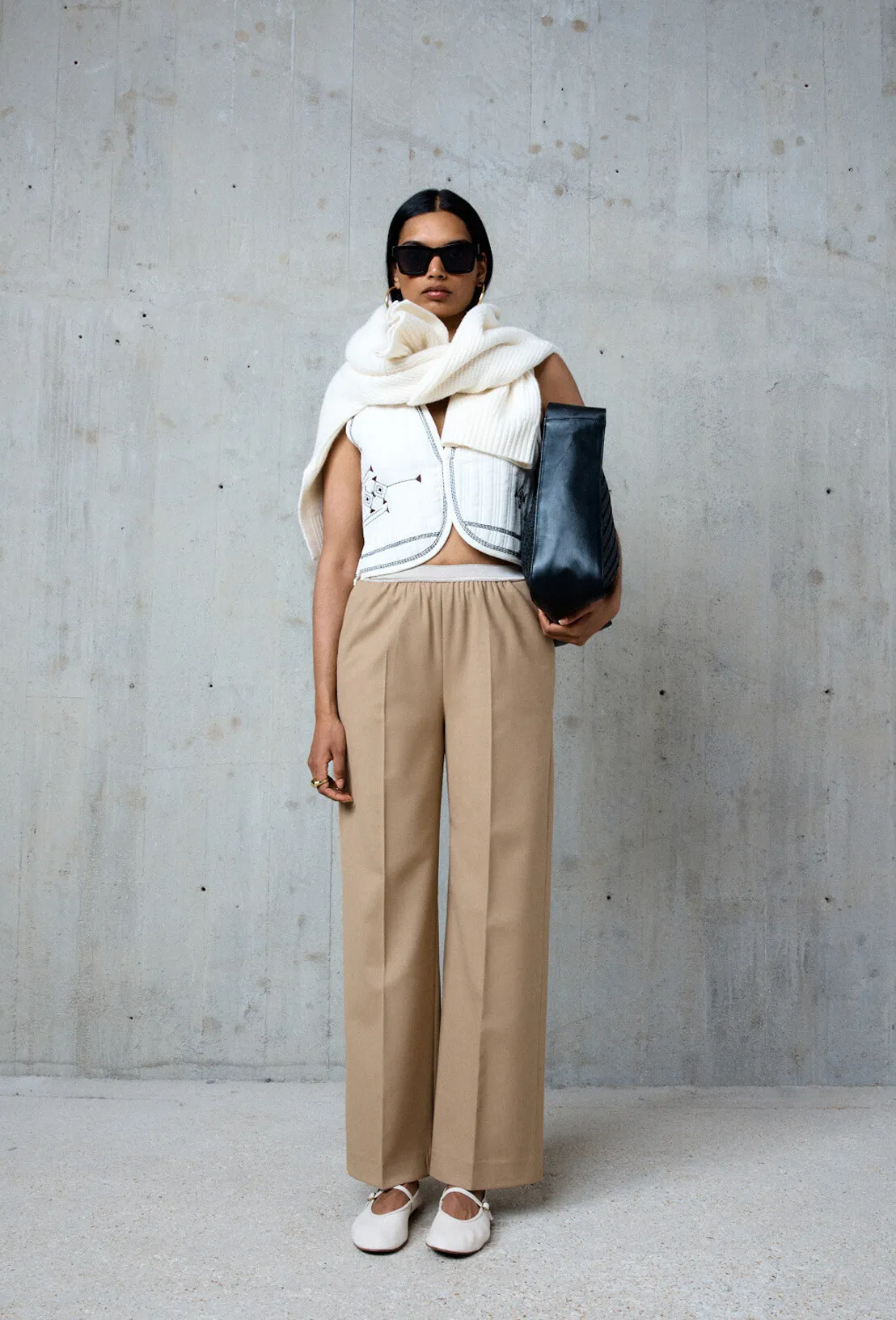 CLOTILDE pantalon droit élastiqué