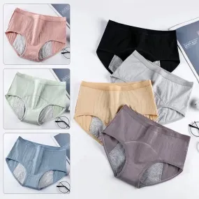 Culotte Menstruelle en Coton pour Femme, Sous-Vêtement Taille Haute, Physiologique