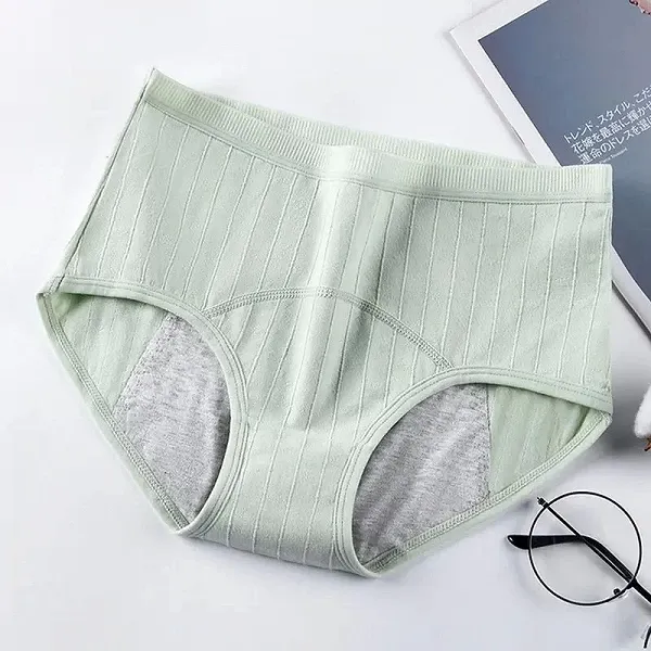 Culotte Menstruelle en Coton pour Femme, Sous-Vêtement Taille Haute, Physiologique
