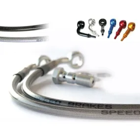 Durite de frein avant d'aviation SPEEDBRAKES carbone/raccord noir Yamaha TZR 125