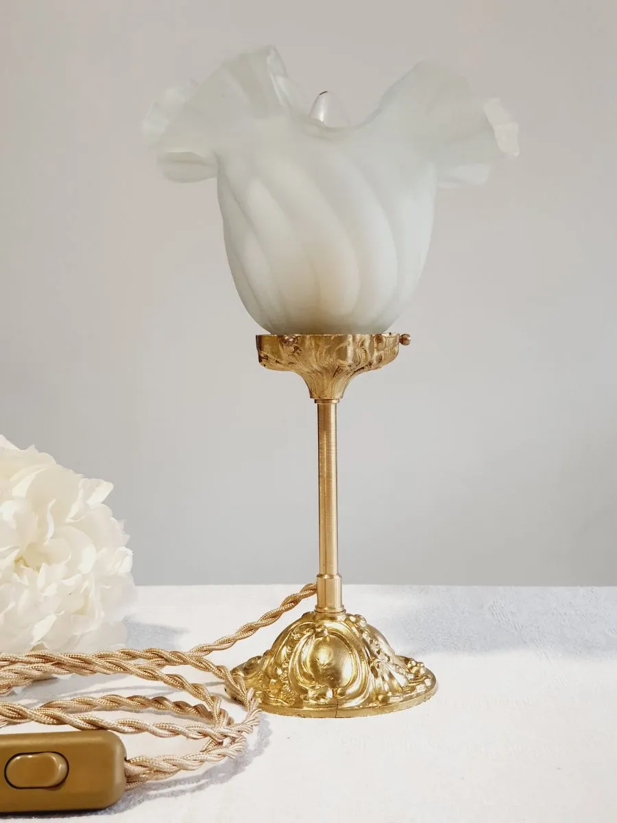 Lampe à posé tulipe vintage 