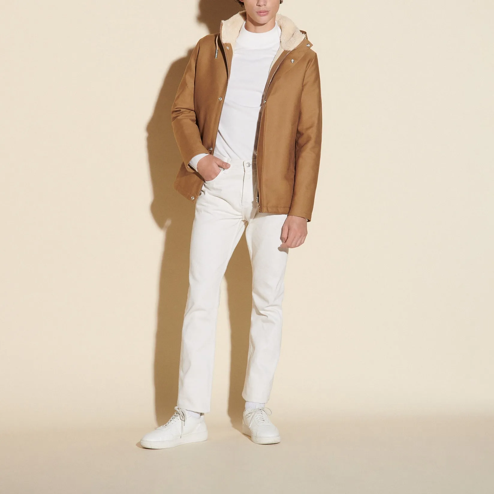 Manteau à capuche en coton