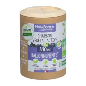 Nat & Form Écoresponsable Charbon Végétal Activé Bio 45 gélules