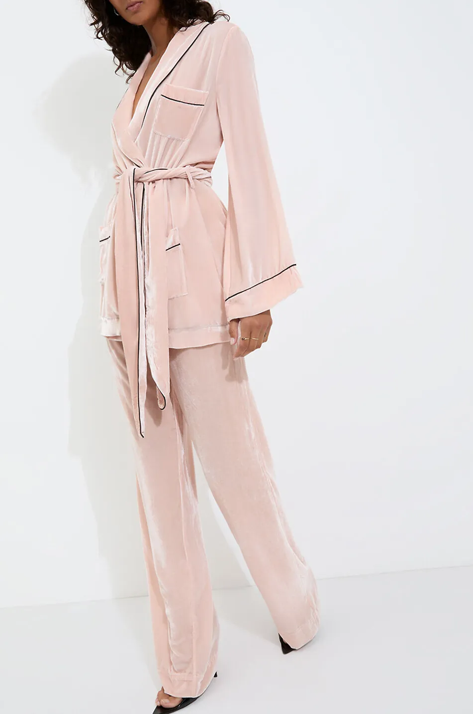 Peignoir court en velours Bon Vivant