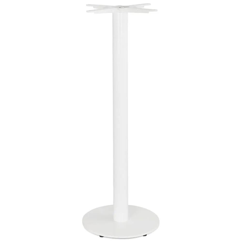 Pied de table rond 'cortado' 110 en métal blanc intérieur/extérieur