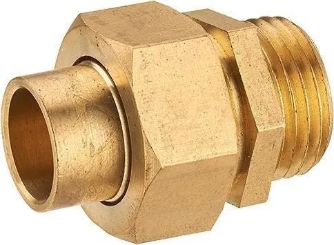 Raccord union droit Mâle 3 pièces à joint sphéro M20x27 Ø16