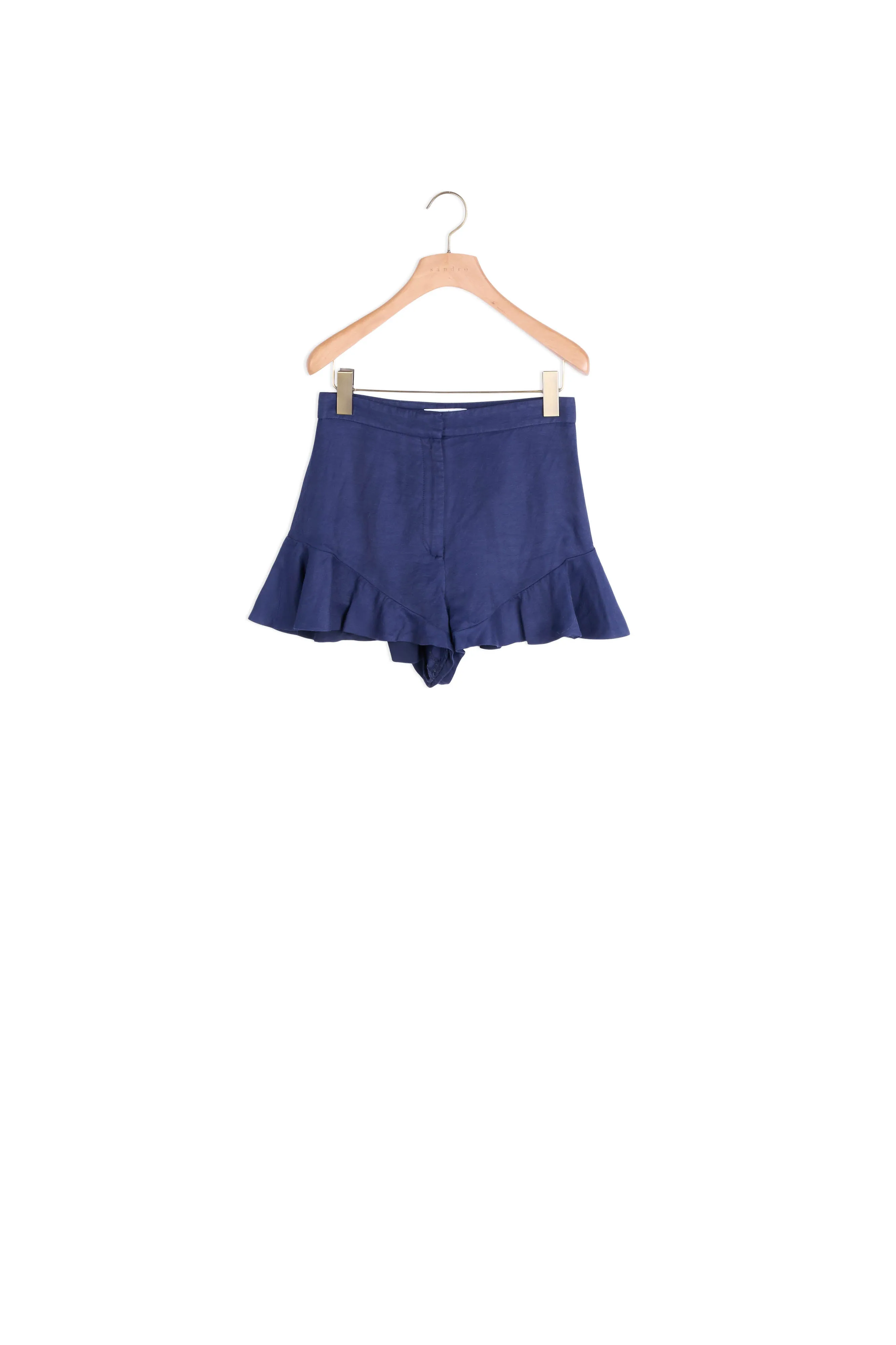 Short taille haute à volants