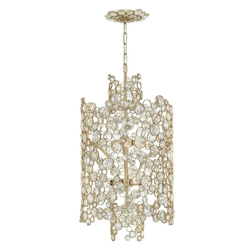Suspension Anya 6x60W Feuille D'Argent