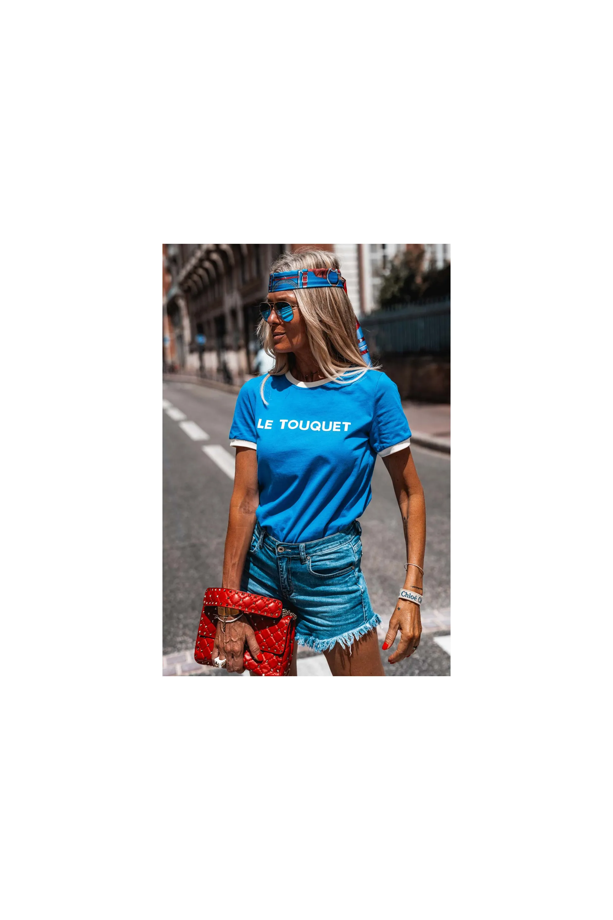 T-shirt Le Touquet bleu