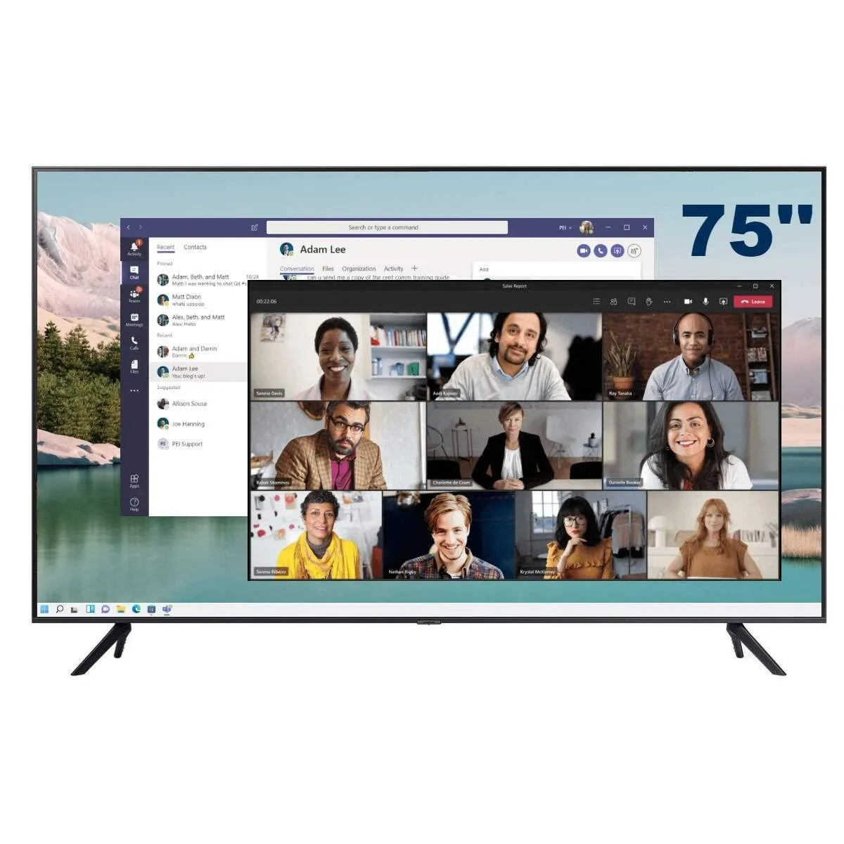 Écran pro Salle de réunion / Visioconférence Samsung 75 pouces